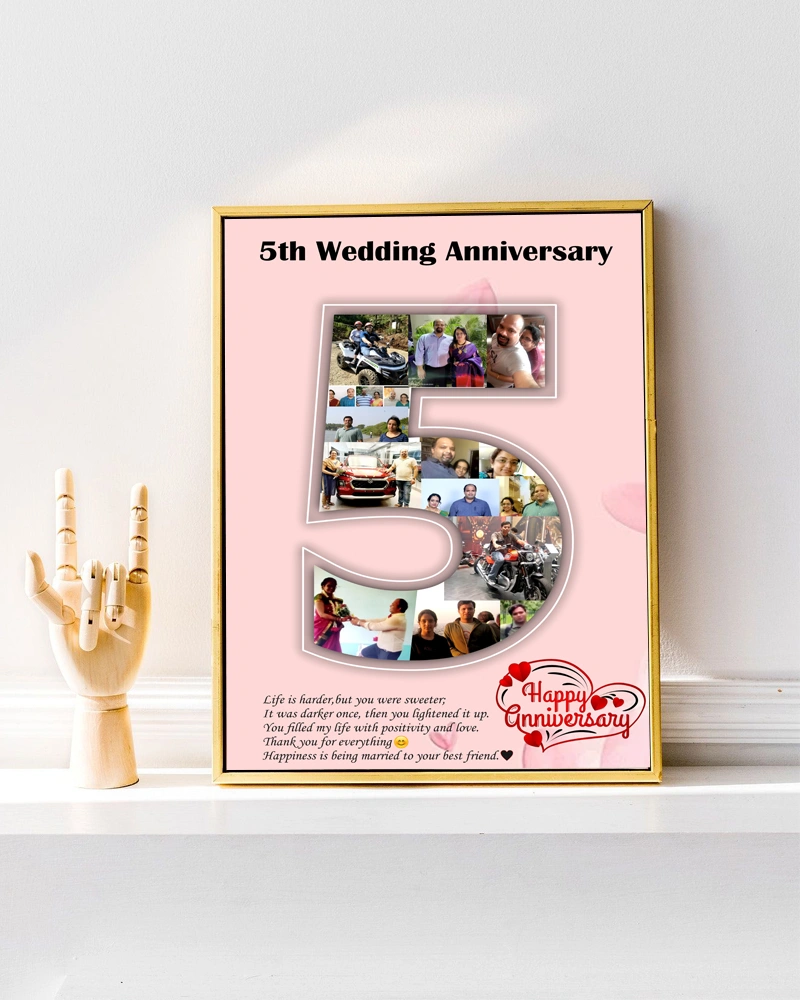 Print Magical Personalised Wedding Anniversary Frame-PMG-14-12-22-12-12-18Inches