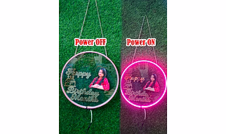 Personalized Neon Acrylic Happy Birthday Hanging