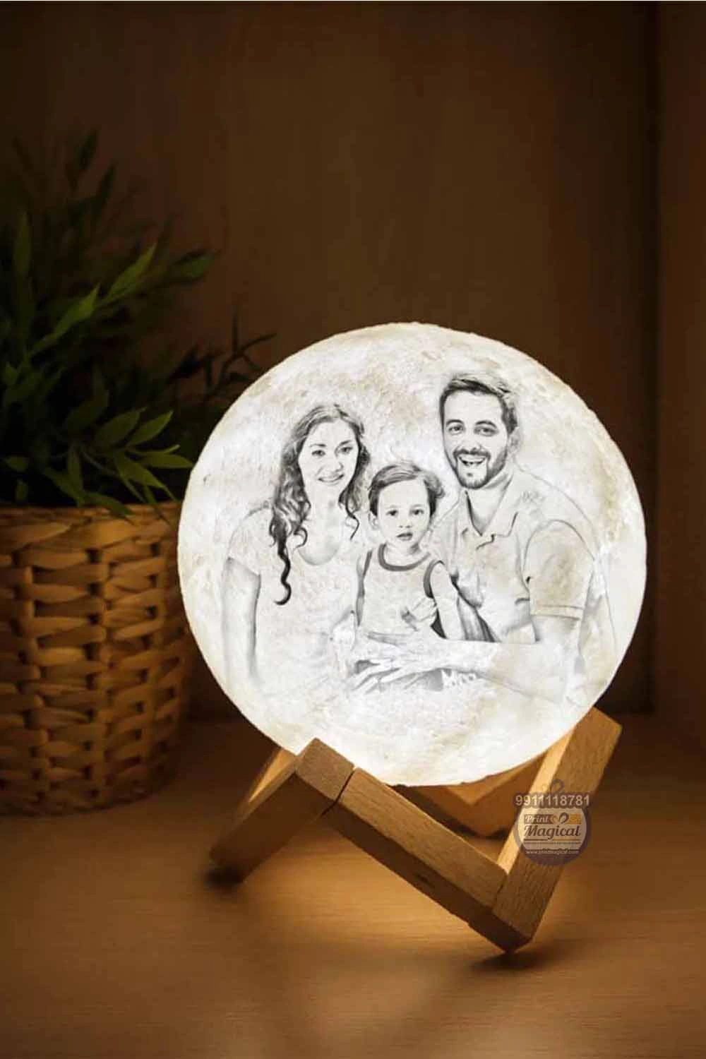 Customized Magical Moon Lamp with Photo