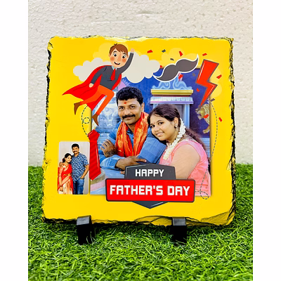 super father square photo rock stone