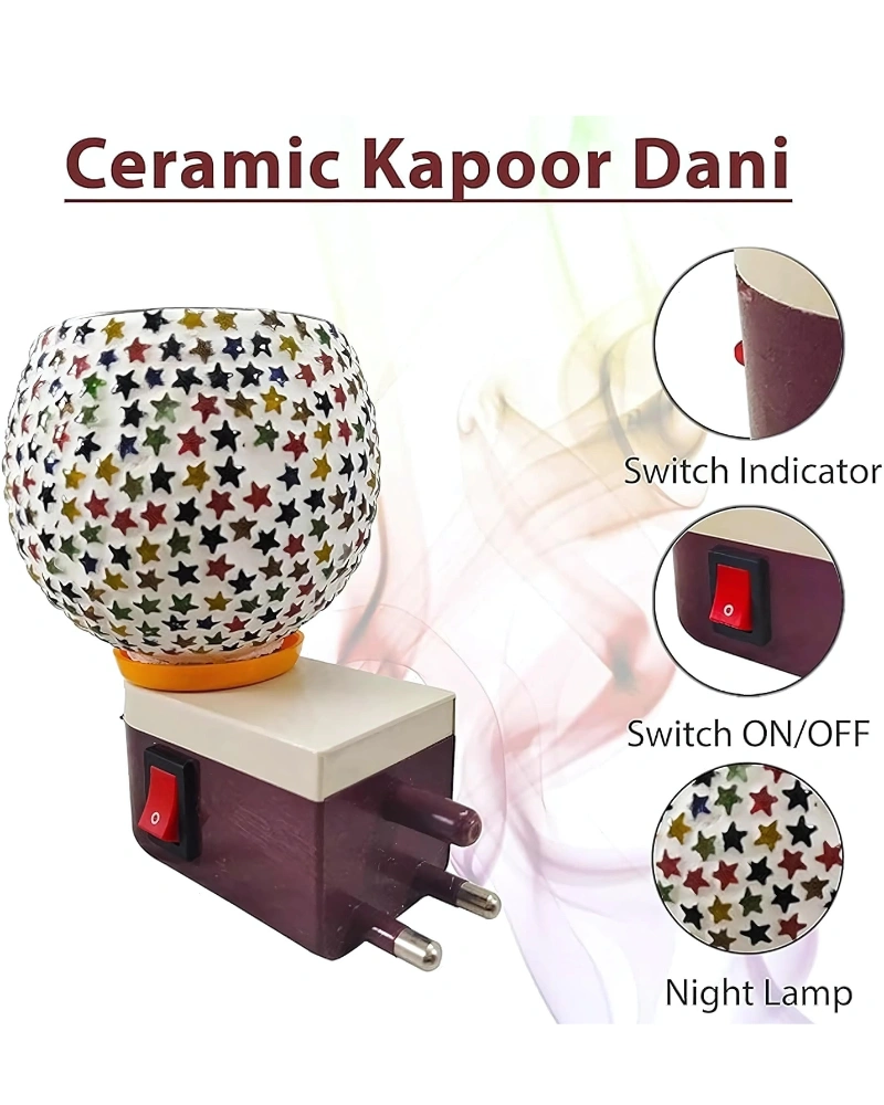 Exquisite Ceramic Aroma Diffuser with Night Lamp - Enhance Your Home Ambiance-DEF01