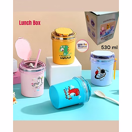 kids 2-in-1 vacuum jug with spoon and silicon straw, 500ml capacity