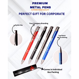 red tick corporate pen | premium metal pen | print magical gifts