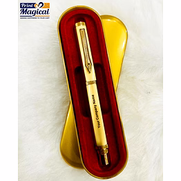 personalized heavy metal golden pen | premium gold finish roller pen