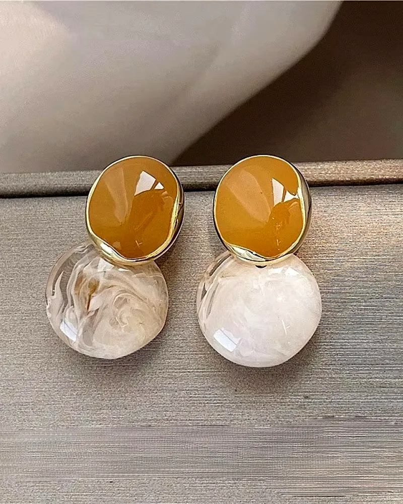 Chocolaty Affair Pearl Stud Earrings - Elegant Fashion Jewelry by Print Magical Gifts by Print Magical Gifts