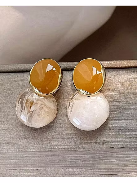 Chocolaty Affair Pearl Stud Earrings - Elegant Fashion Jewelry by Print Magical Gifts