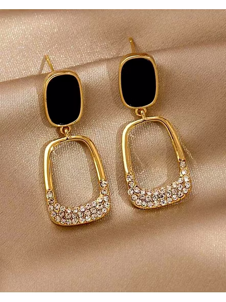 Korean Square Rhinestone Geometric Dangle Earrings – Print Magical Gifts