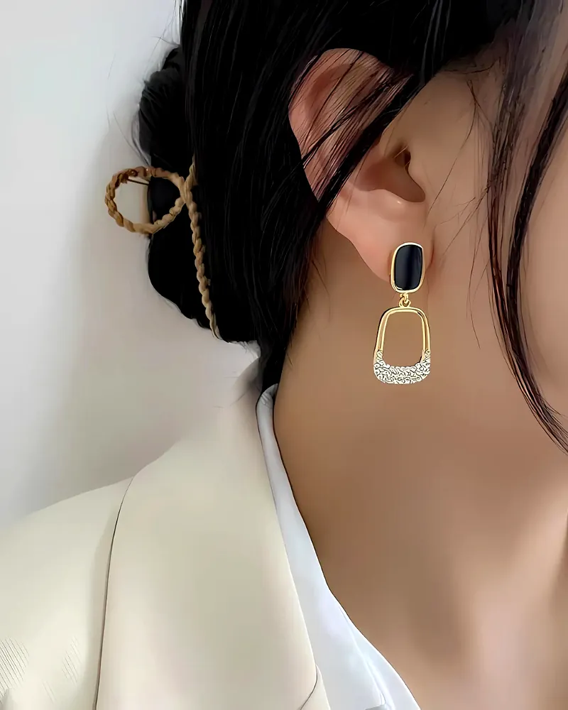 Korean Square Rhinestone Geometric Dangle Earrings – Print Magical Gifts by Print Magical Gifts