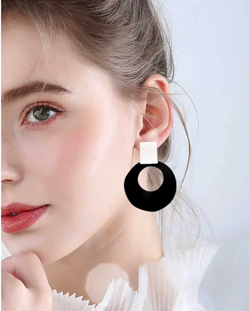 Geometric Irregular Circle Earrings – Stylish Women's Accessories | Print Magical Gifts by Print Magical Gifts
