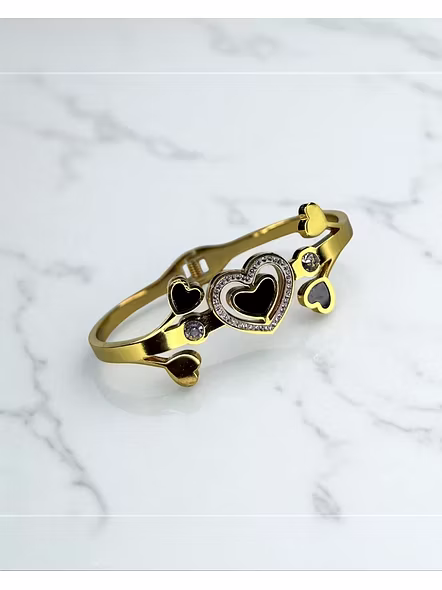 Heart Gold Anti-Tarnish Bracelet for Women | Print Magical Gifts