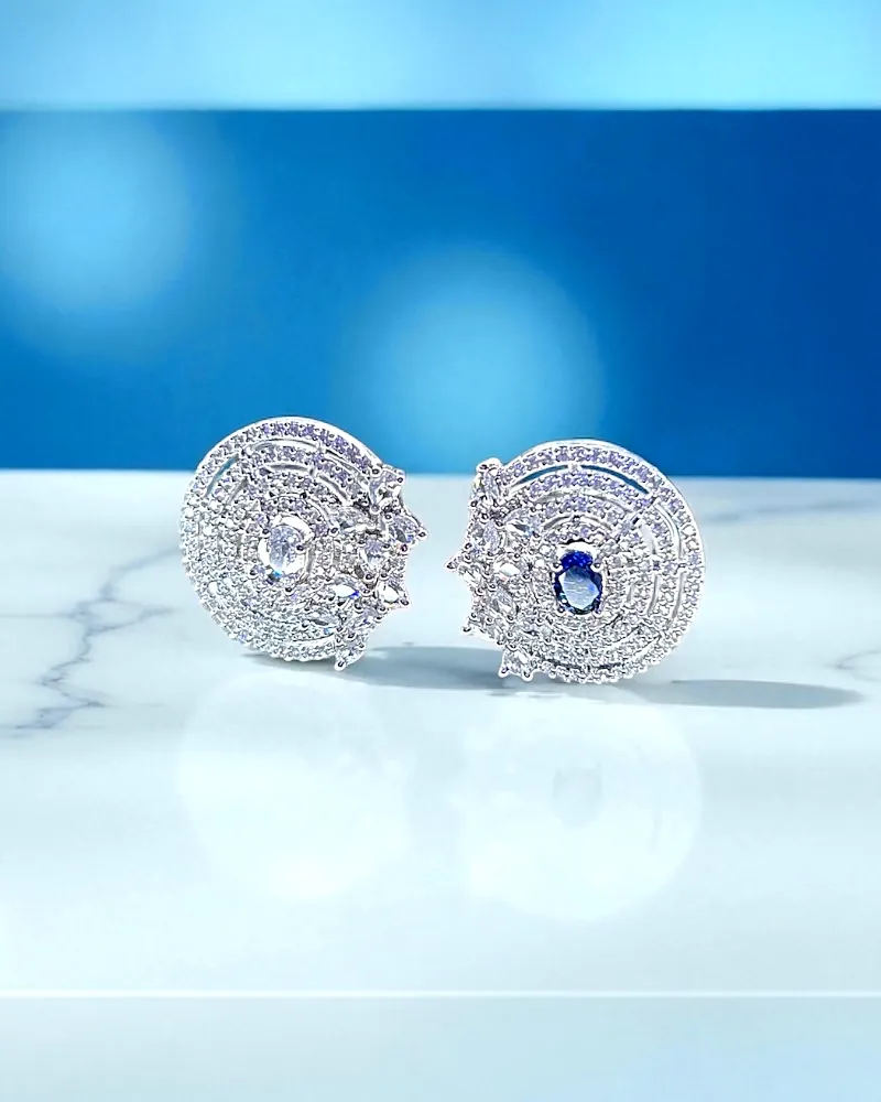 Sparkling American Diamond Ring for Girls – Elegant & Trendy Design (Colour - Silver) by Print Magical Gifts