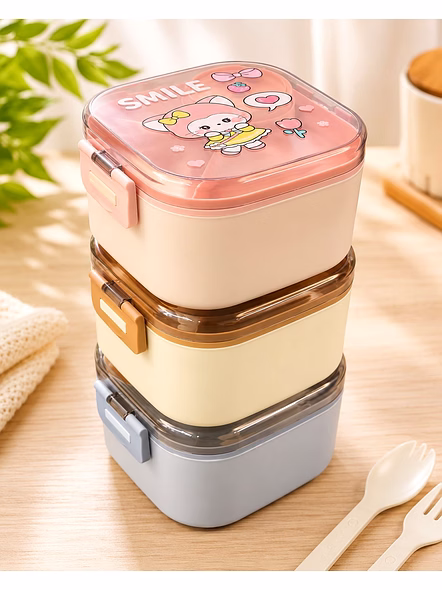 Fun and Cute Bento Lunch Box for Kids | Cartoon Prints | Portable Design-2