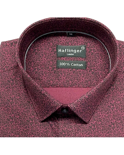HAFLINGER Men's Formal Shirt HF20005_RED-38-5