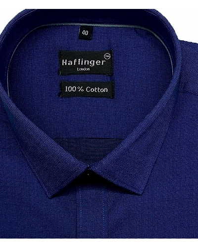 HAFLINGER Men's Formal Shirt HF20009_Blue-38-5