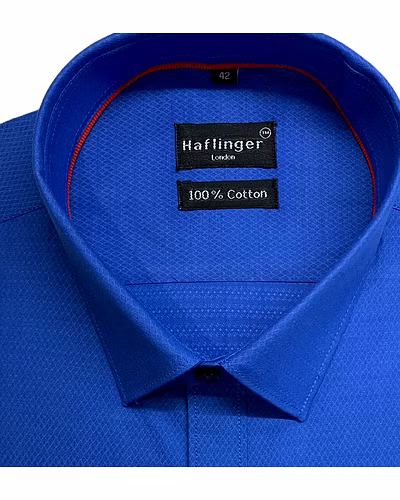HAFLINGER Men's Formal Shirt HF20013_Blue-38-5