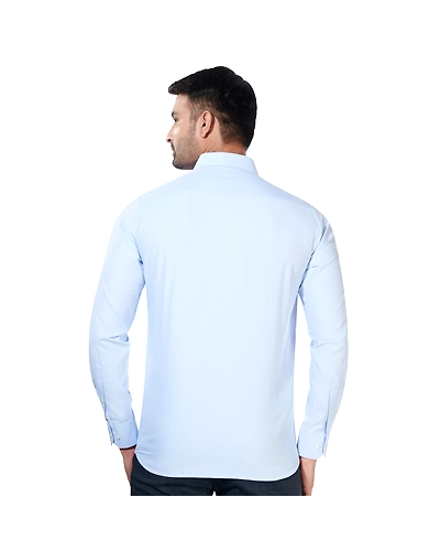 HAFLINGER Men's Formal Shirt HF20001_Blue-38-2