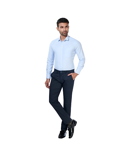 HAFLINGER Men's Formal Shirt HF20001_Blue-38-3