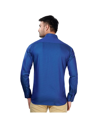 HAFLINGER Men's Formal Shirt HF20003_Blue-38-1