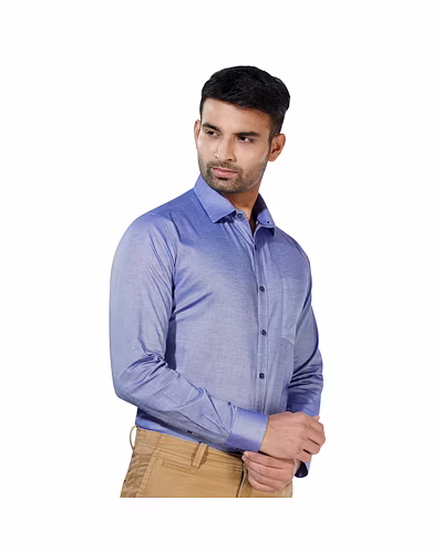 HAFLINGER Men's Formal Shirt HF20004_Purple-HF20004-1