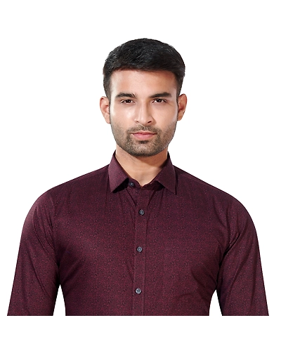 HAFLINGER Men's Formal Shirt HF20005_RED-HF20005-1