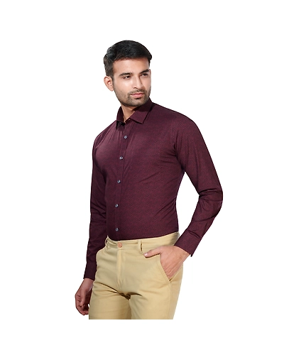 HAFLINGER Men's Formal Shirt HF20005_RED-38-2
