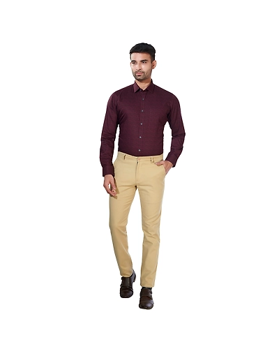 HAFLINGER Men's Formal Shirt HF20005_RED-38-3