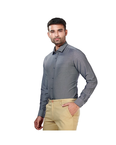 HAFLINGER Men's Formal Shirt HF20008_Black-38-2