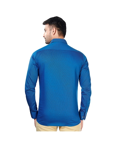 HAFLINGER Men's Formal Shirt HF20009_Blue-38-1
