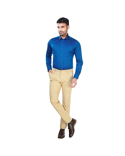HAFLINGER Men's Formal Shirt HF20009_Blue-38-3