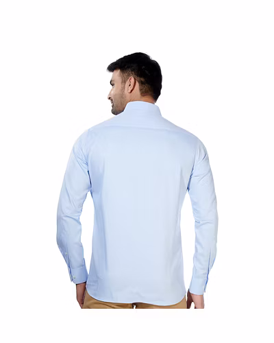 HAFLINGER Men's Formal Shirt HF20012_Blue-38-1
