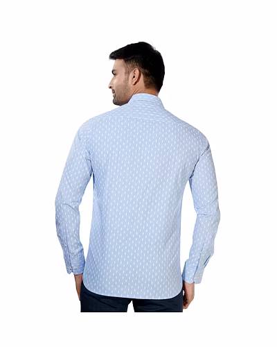 HAFLINGER Men's Formal Shirt HF20014_Blue-38-1