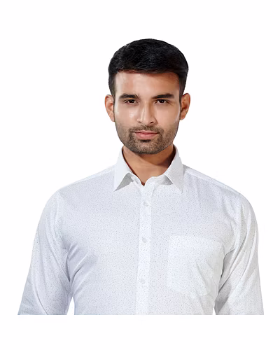 HAFLINGER Men's Formal Shirt HF20015_White-HF20015-1