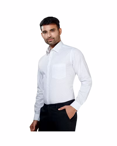 HAFLINGER Men's Formal Shirt HF20015_White-38-2