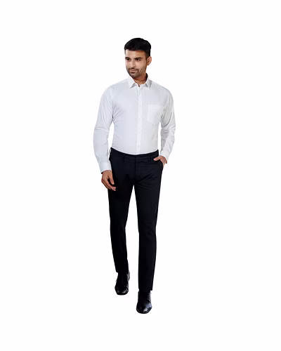 HAFLINGER Men's Formal Shirt HF20015_White-38-3