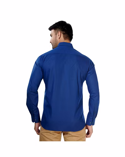HAFLINGER Men's Formal Shirt HF20017_Blue-38-1