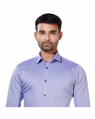 HAFLINGER Men's Formal Shirt HF20018_Purple-HF20018-1