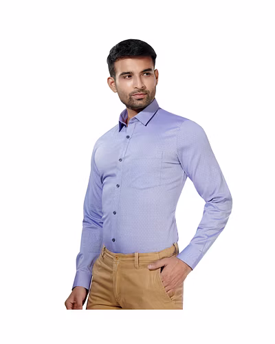 HAFLINGER Men's Formal Shirt HF20018_Purple-38-2