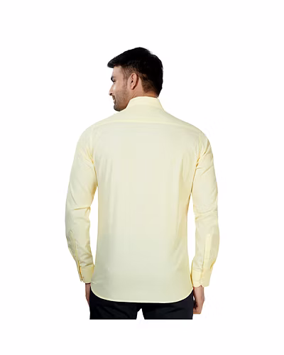 HAFLINGER Men's Formal Shirt HF20019_Yellow-38-1