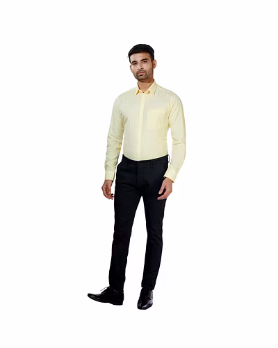 HAFLINGER Men's Formal Shirt HF20019_Yellow-38-3