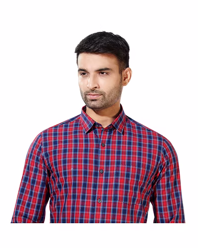 HAFLINGER Men's Casual Shirt HF20026_RED-HF20026-1