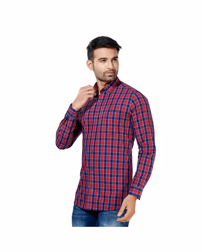 HAFLINGER Men's Casual Shirt HF20026_RED-38-2
