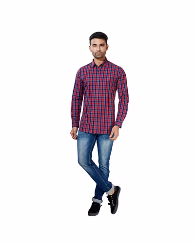 HAFLINGER Men's Casual Shirt HF20026_RED-38-3