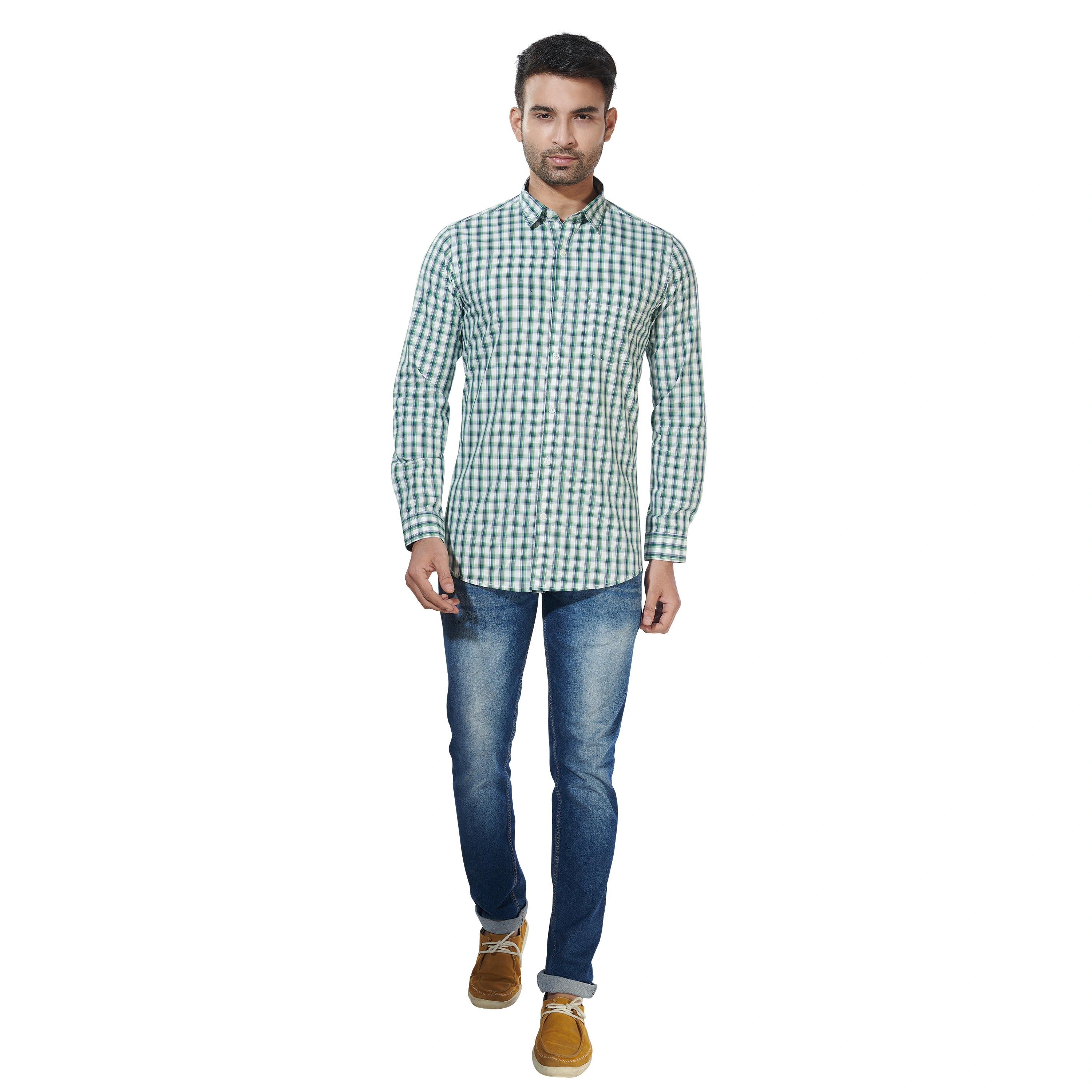 HAFLINGER Men's Casual Shirt HF20028_Green-40-3