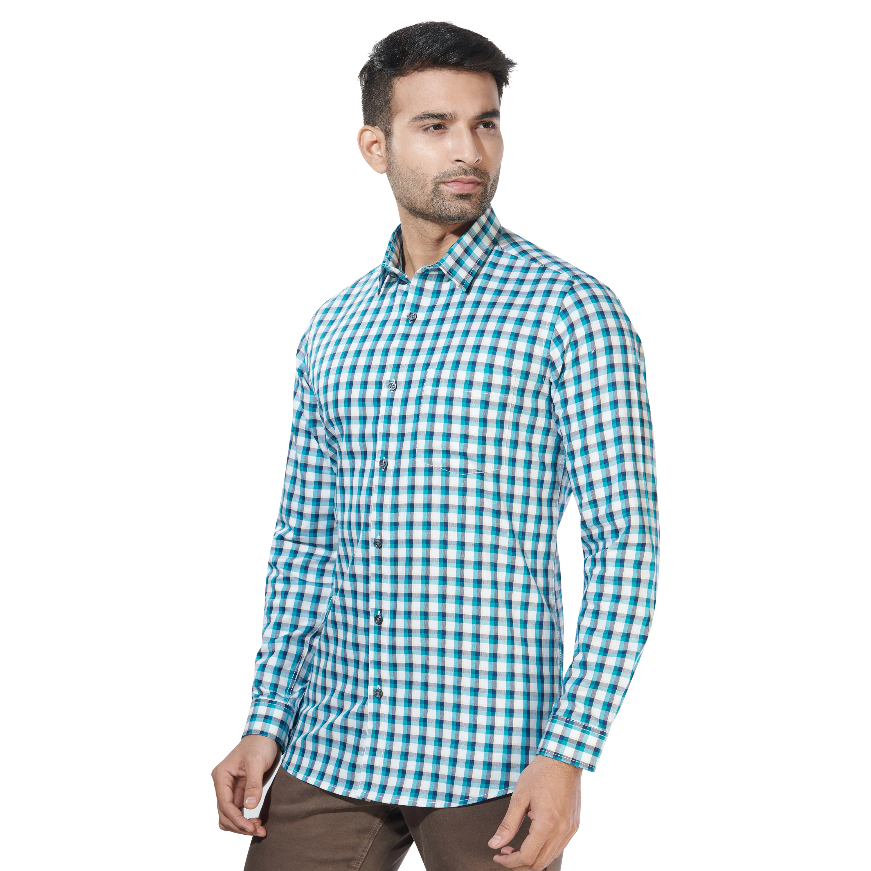 HAFLINGER Men's Casual Shirt HF20029_Green-38-2