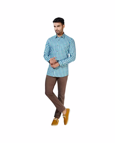 HAFLINGER Men's Casual Shirt HF20029_Green-38-3