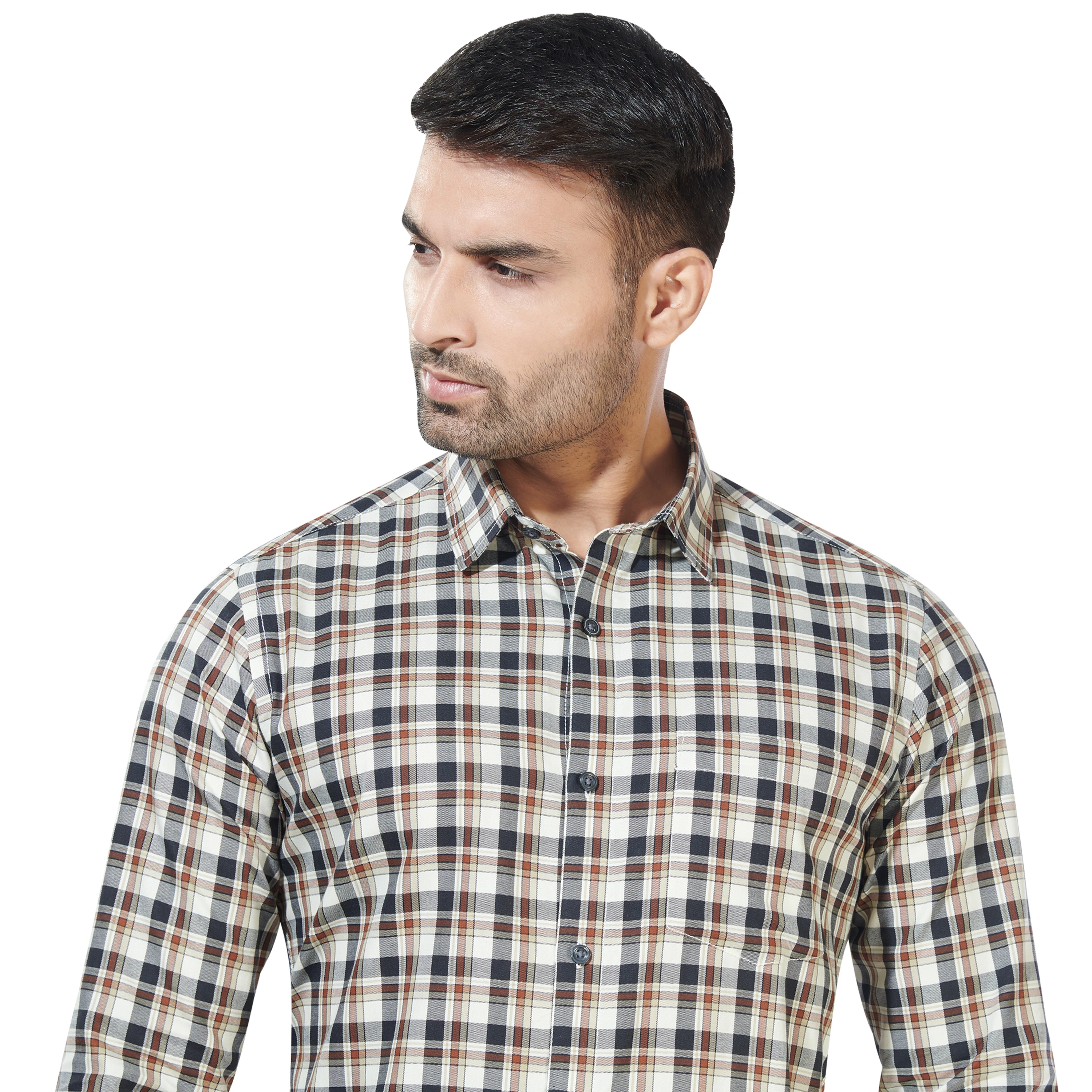 HAFLINGER Men's Casual Shirt HF20030_Brown-HF20030-1