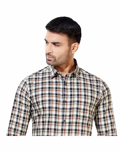HAFLINGER Men's Casual Shirt HF20030_Brown-HF20030-1