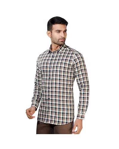 HAFLINGER Men's Casual Shirt HF20030_Brown-38-2