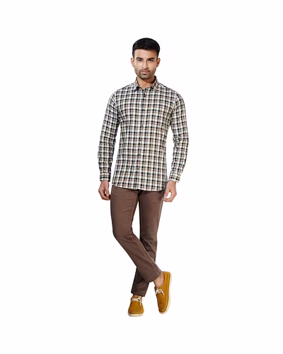 HAFLINGER Men's Casual Shirt HF20030_Brown-38-3