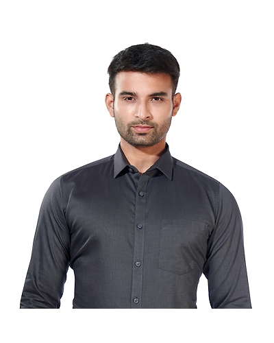 HAFLINGER Men's Formal Shirt HF20010_Black-HF20010-1